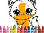Cute animals to colour, adorable fun for kids